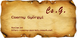 Cserny Györgyi névjegykártya