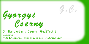 gyorgyi cserny business card